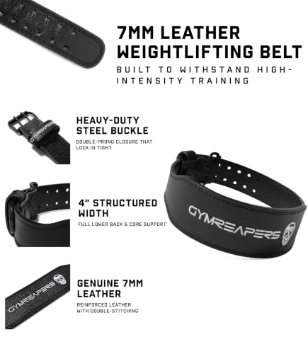 Leather Weightlifting Belt for Squats and Strength Training Support