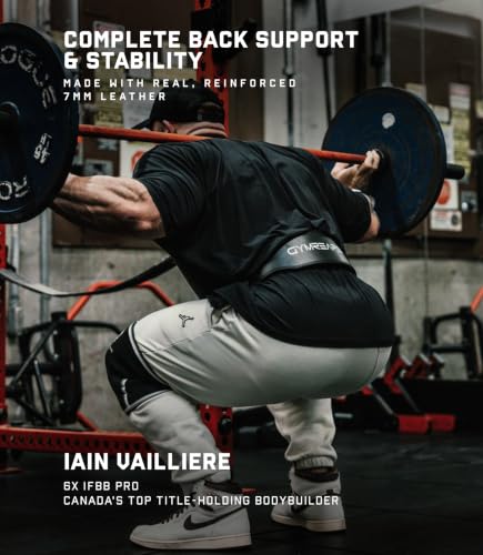 Leather Weightlifting Belt for Squats and Strength Training Support