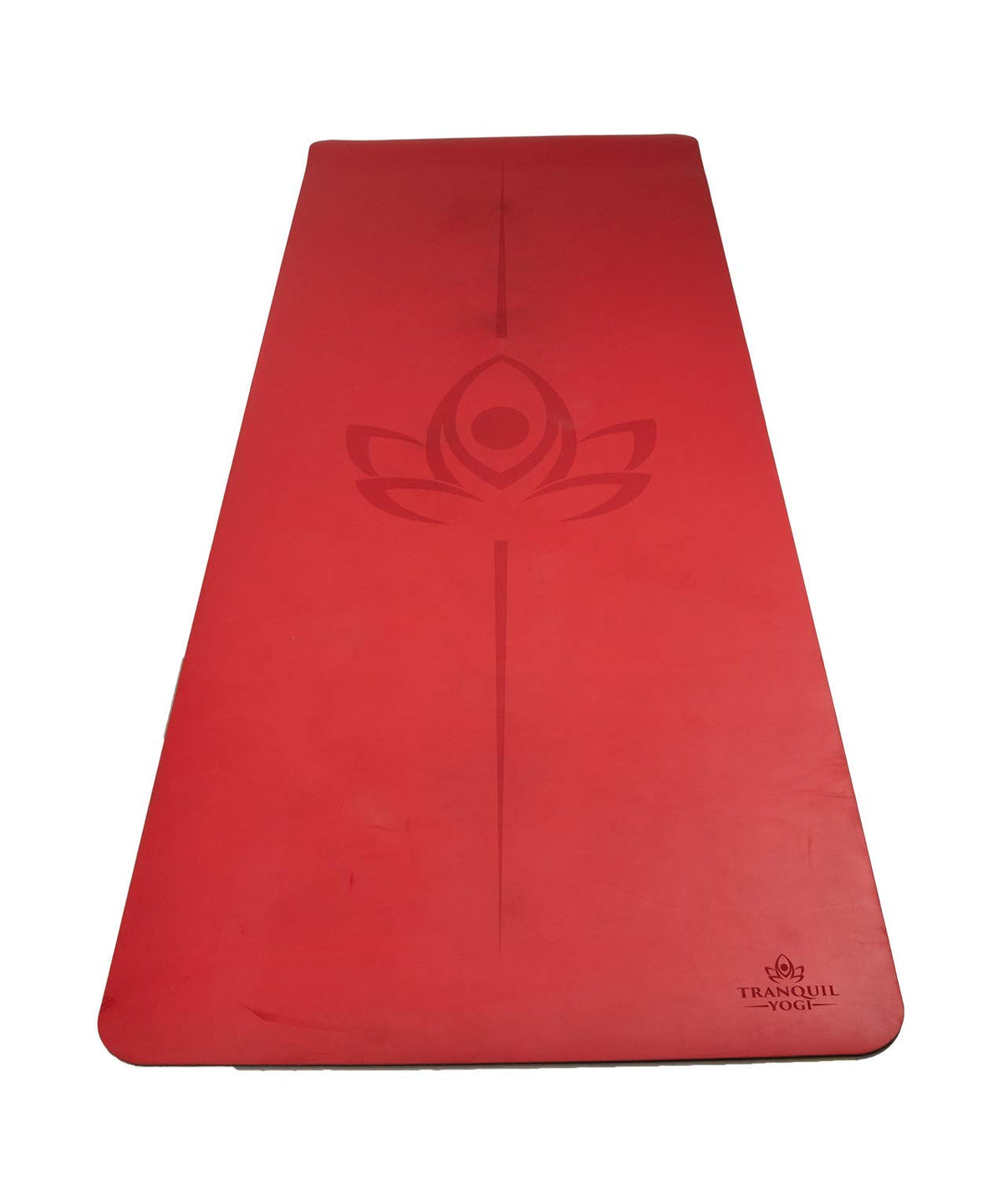 Natural Yoga Mat with Carry Strap for Fitness and Exercise