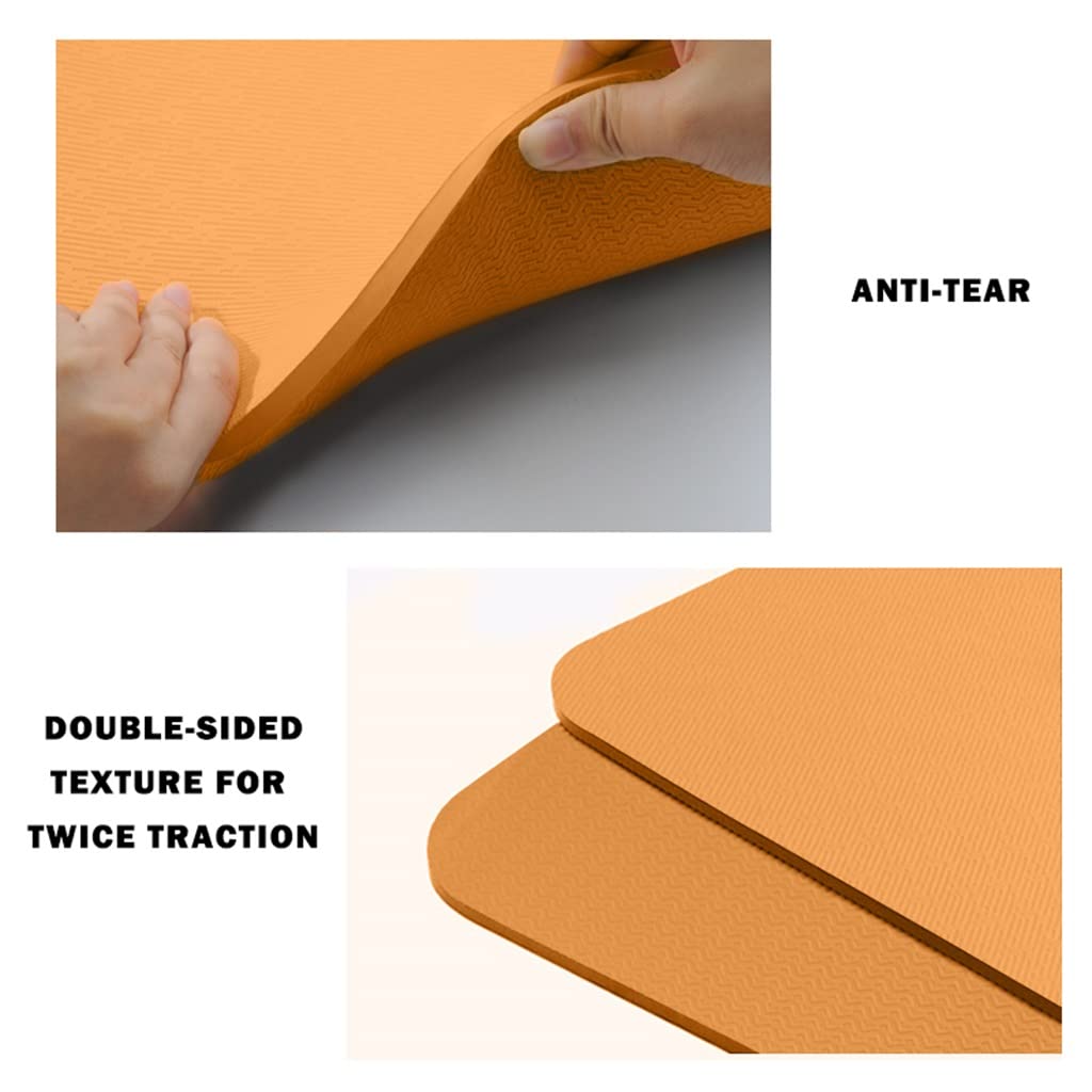 Extra Thick Double-Sided Yoga Mat for Fitness and Pilates