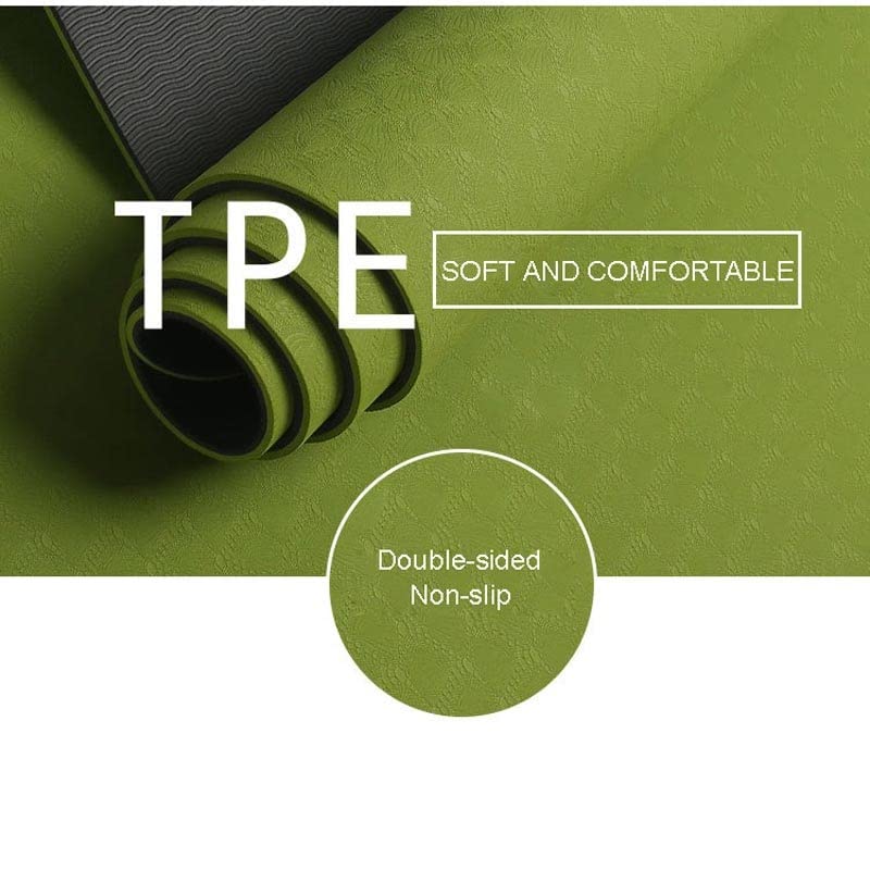 Non-Slip TPE Yoga Mat for Home Fitness and Pilates