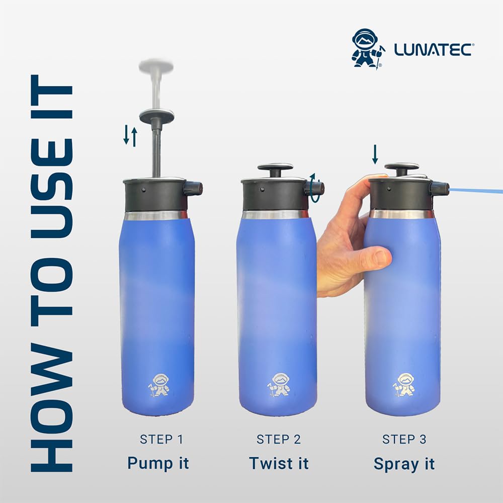 1000ml Insulated Mist Spray Hydration Bottle with Cooling Modes