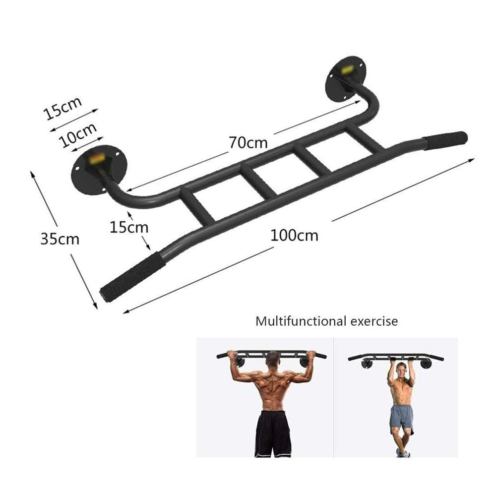 Multi-Position Wall Mounted Pull Up Bar for Home Fitness Training