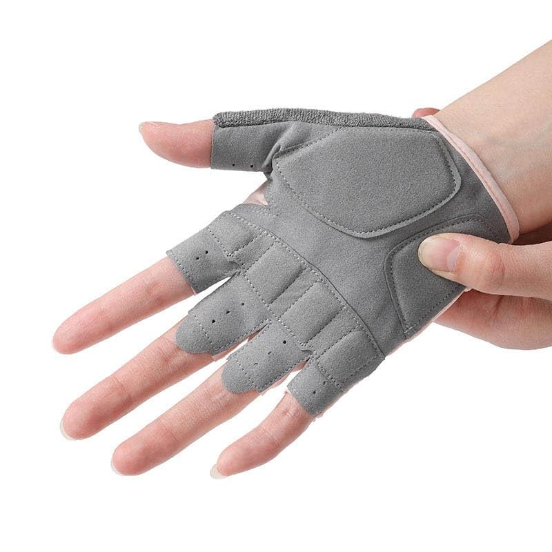 Half Finger Fitness Gloves with Anti-Slip Grip and Wrist Support