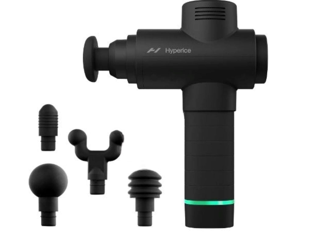 Percussion Massage Gun with 5 Speeds and Interchangeable Heads for Muscle Recovery