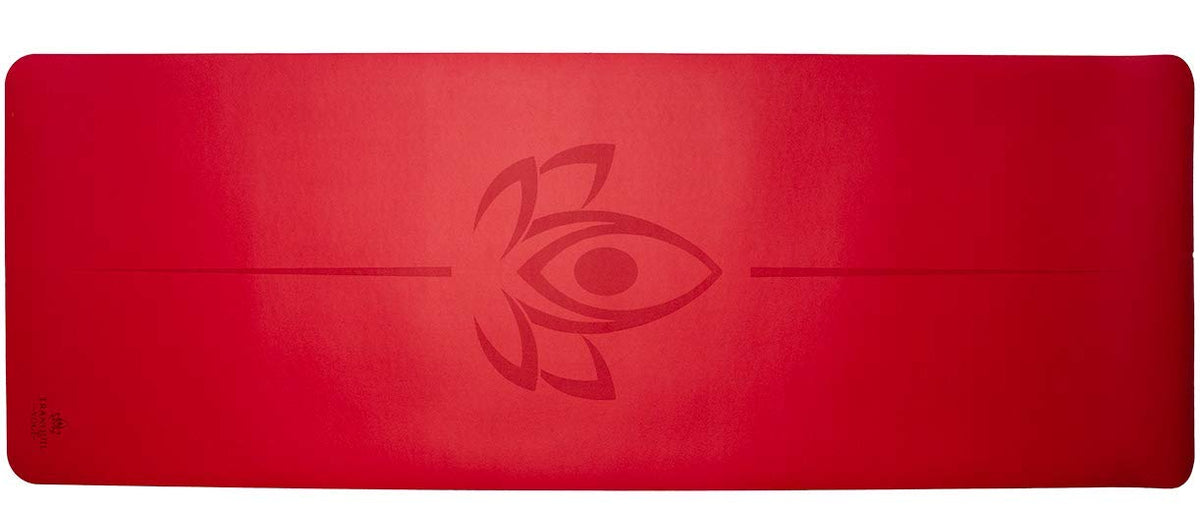 Natural Yoga Mat with Carry Strap for Fitness and Exercise