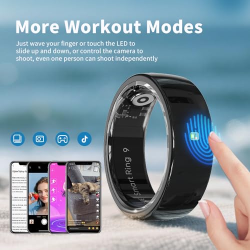 Smart Ring Fitness Tracker with Heart Rate and Activity Monitoring