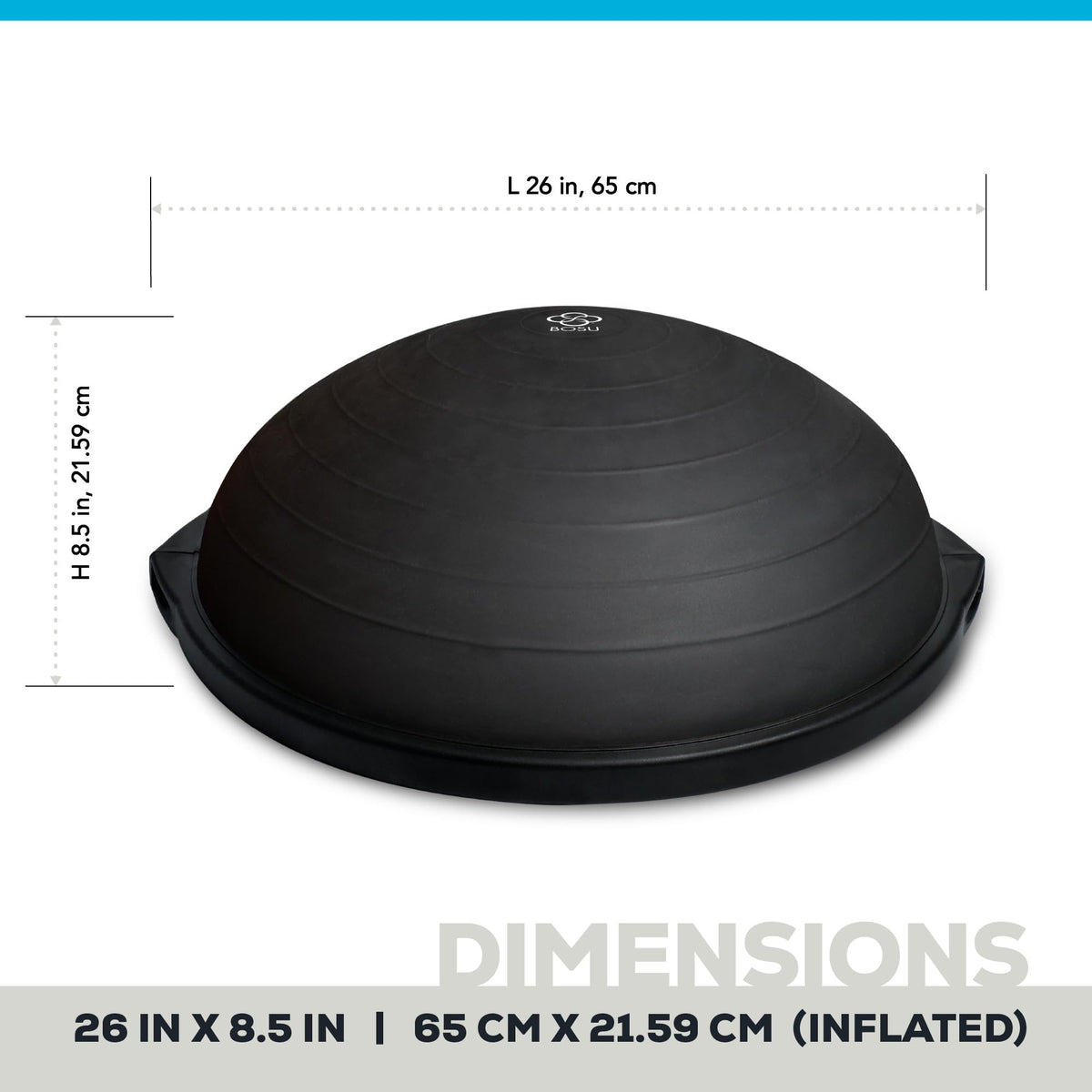 Half Ball Balance Trainer with Resistance Bands for Stability Training