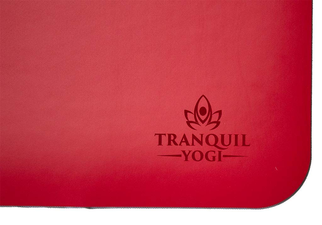 Natural Yoga Mat with Carry Strap for Fitness and Exercise