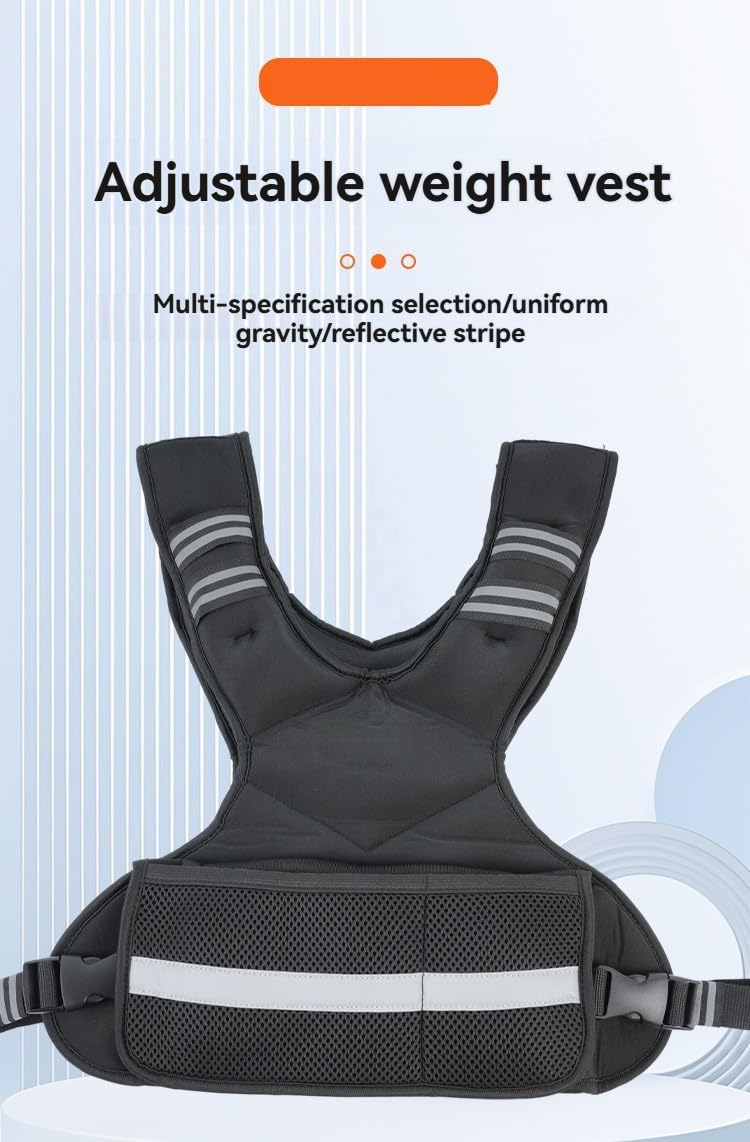 Adjustable Weighted Vest for Fitness Training and Running