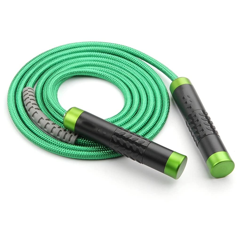 Adjustable Weighted Jump Rope with Aluminum Handles for Fitness Training