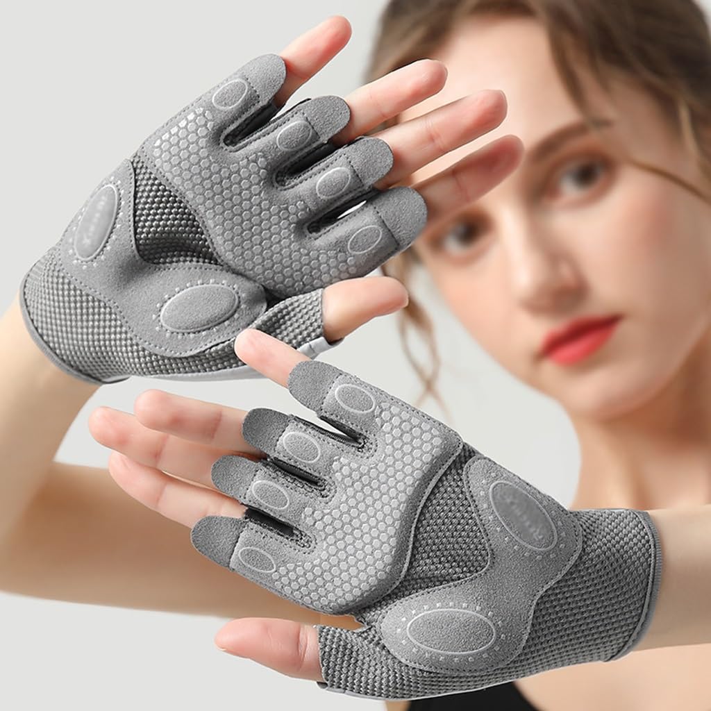 Half Finger Training Gloves with Shock Absorption for Workouts