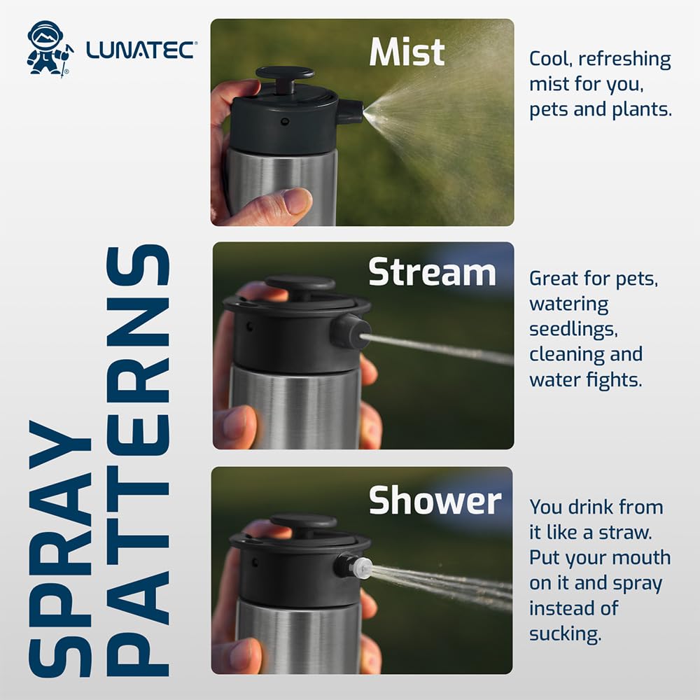 1000ml Insulated Mist Spray Hydration Bottle with Cooling Modes