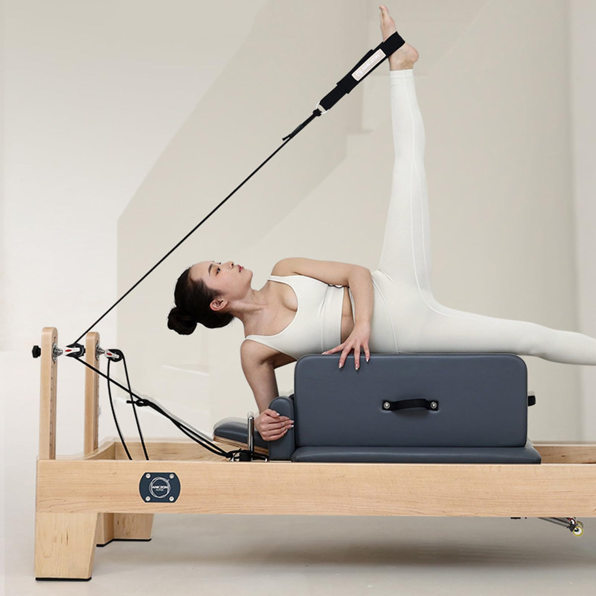 Wood Pilates Reformer Bed for Core and Body Training