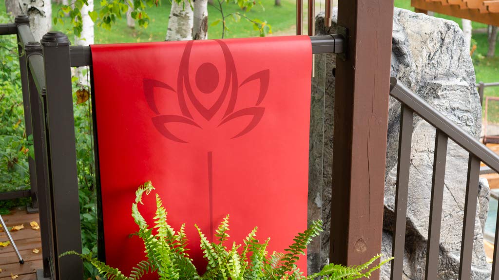 Natural Yoga Mat with Carry Strap for Fitness and Exercise