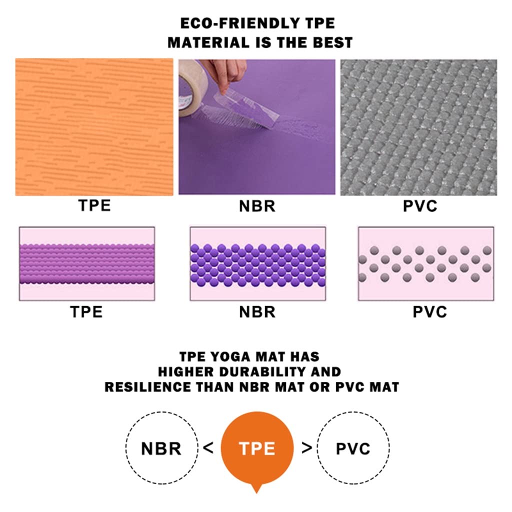 Extra Thick Double-Sided Yoga Mat for Fitness and Pilates