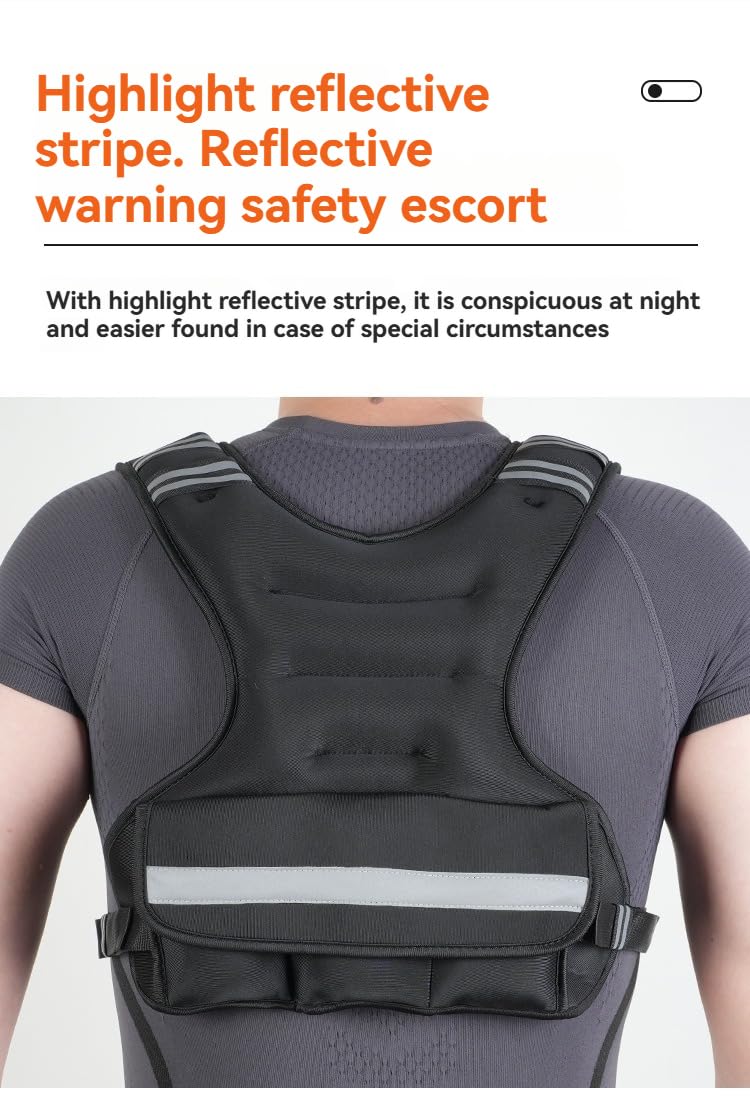 Adjustable Weighted Vest for Fitness Training and Running