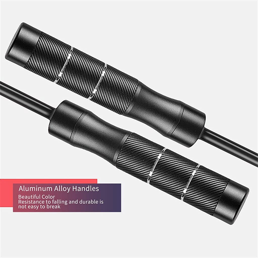 Weighted Jump Rope with Aluminum Handles for Fitness Training