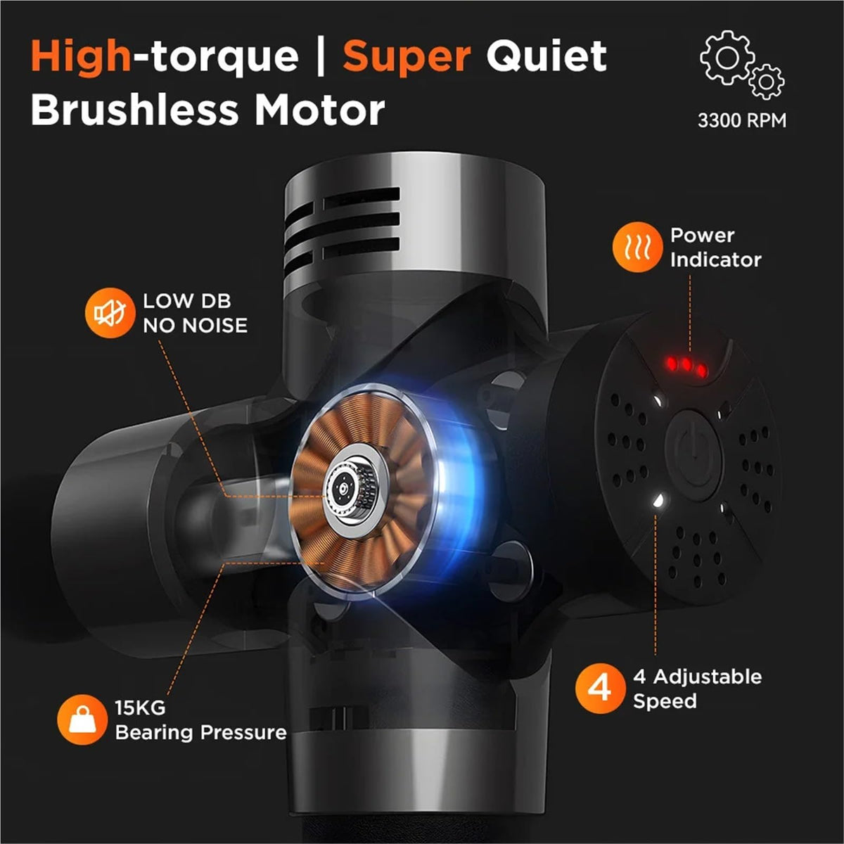 Portable Deep Tissue Massage Gun for Muscle Recovery and Fitness Relief
