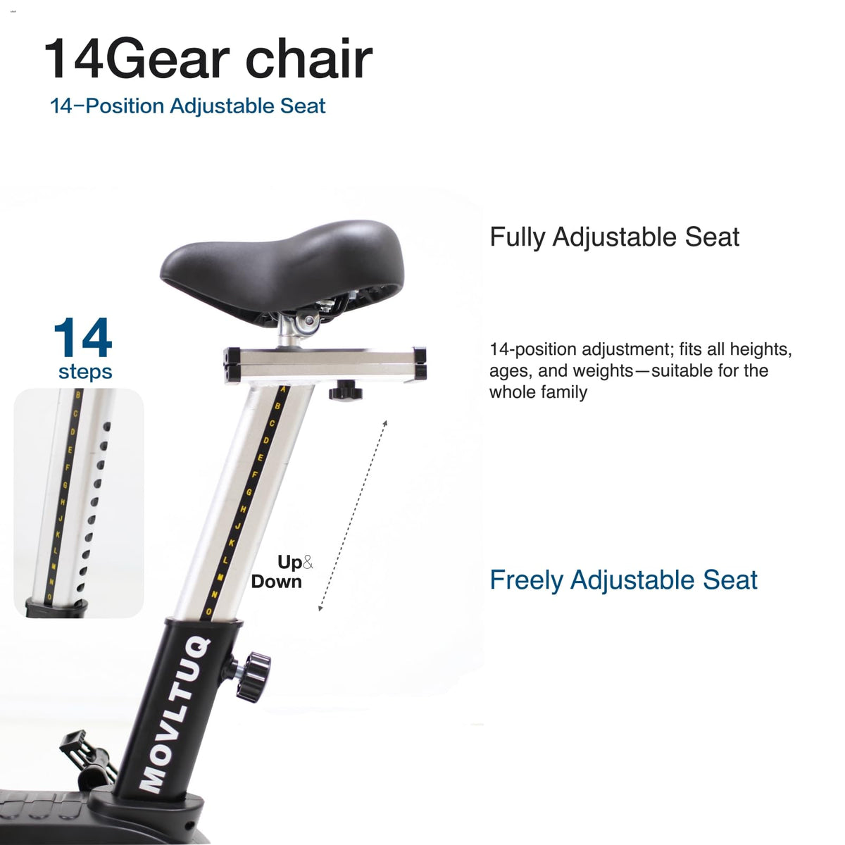 Air Resistance Exercise Bike with Dual Action Handlebars