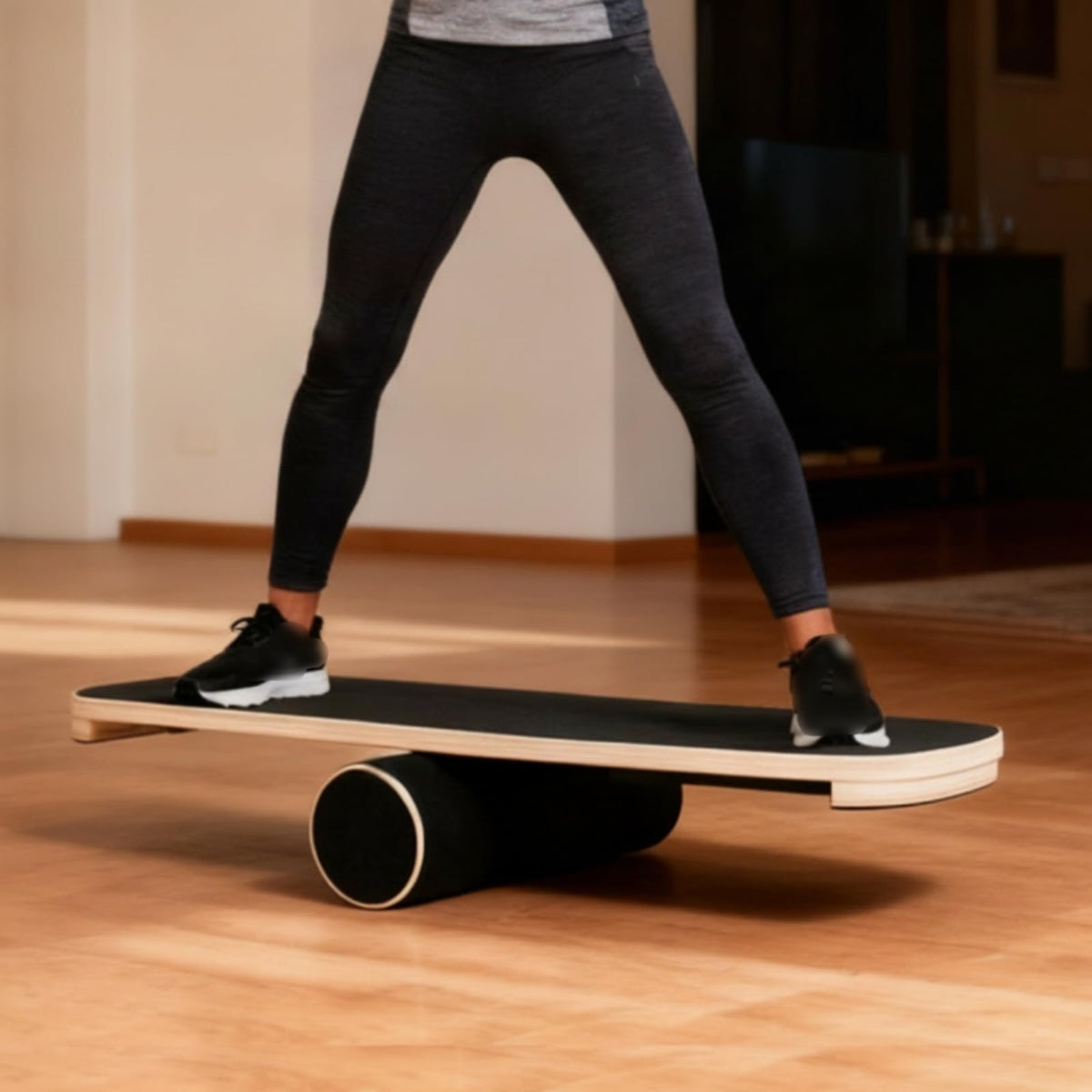 Wooden Balance Board for Surfing Training and Stability Exercises
