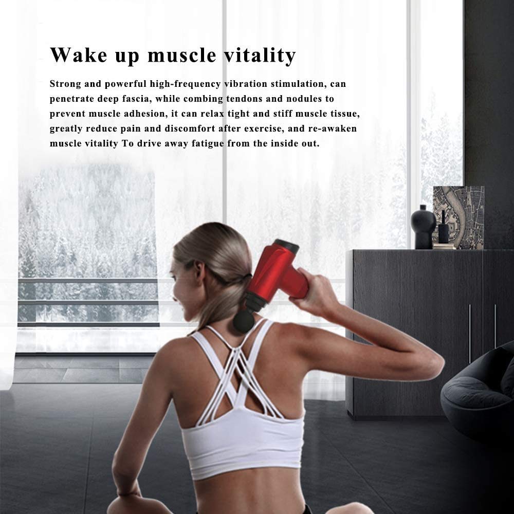 Deep Tissue Massage Gun with 5 Interchangeable Heads for Muscle Recovery