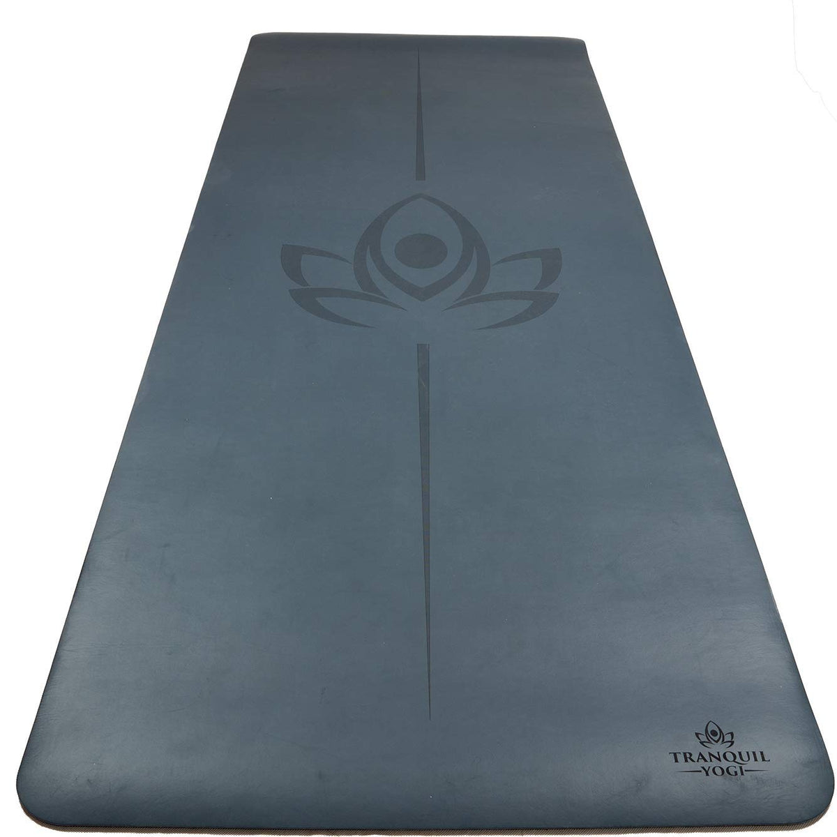 Natural Yoga Mat with Carry Strap for Fitness and Exercise