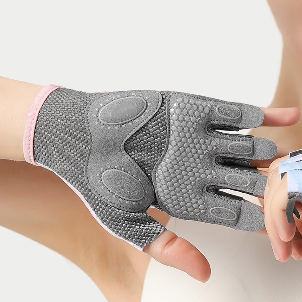 Half Finger Training Gloves with Shock Absorption for Workouts