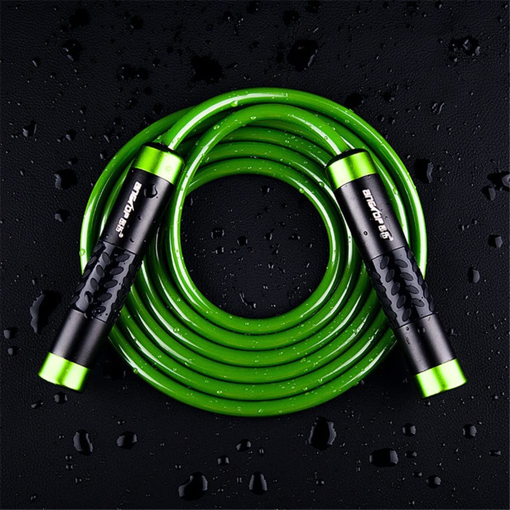 Adjustable Weighted Jump Rope with Aluminum Handles for Fitness Training