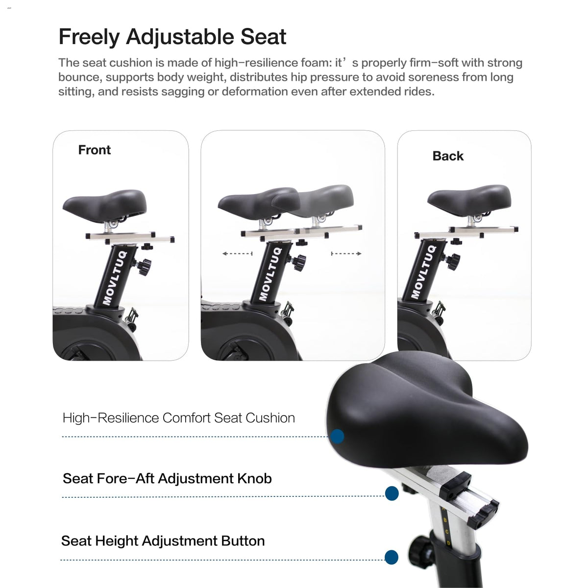 Air Resistance Exercise Bike with Dual Action Handlebars