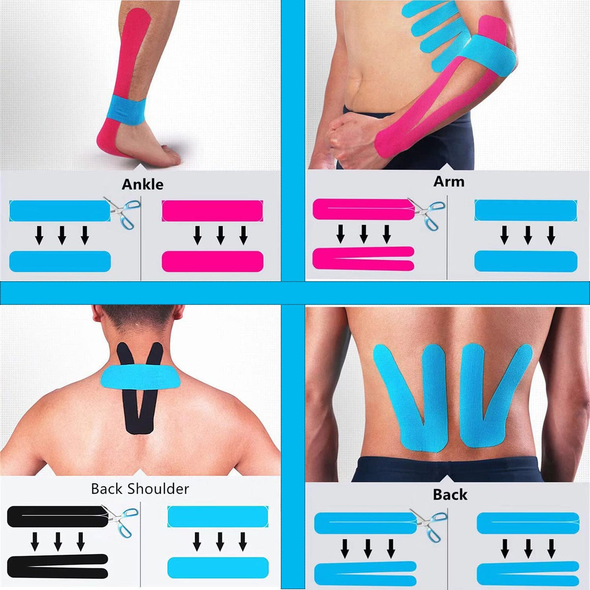 Kinesiology Tape for Sports Support and Athletic Training