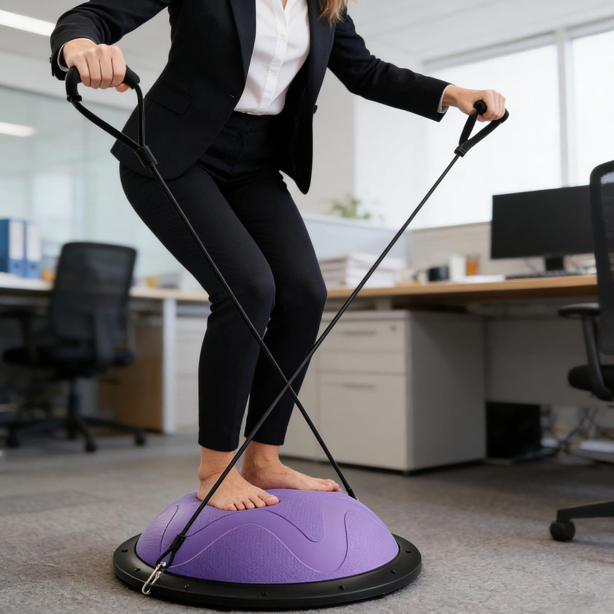 Balance Exercise Ball Half Stability Training Equipment