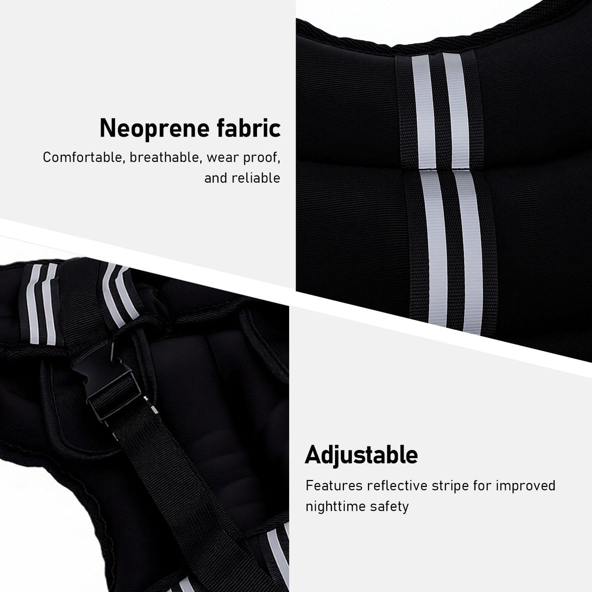 Adjustable Neoprene Weighted Vest for Strength Training and Running