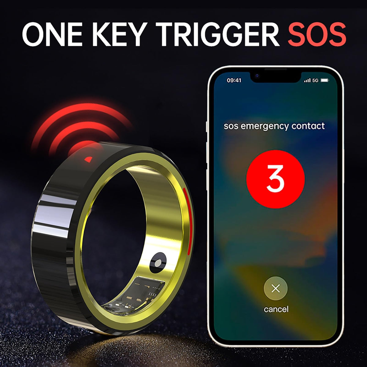 Fitness Tracker with Sleep Monitoring and SOS Device