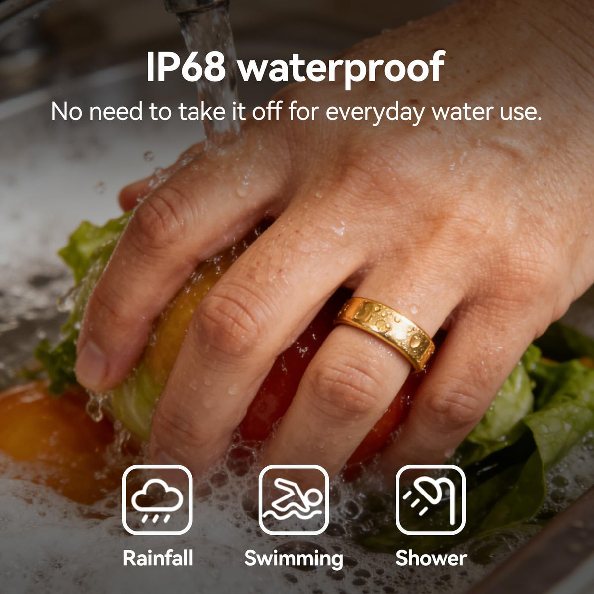 Smart Ring Fitness Tracker with Sleep Monitoring and Heart Rate Tracking