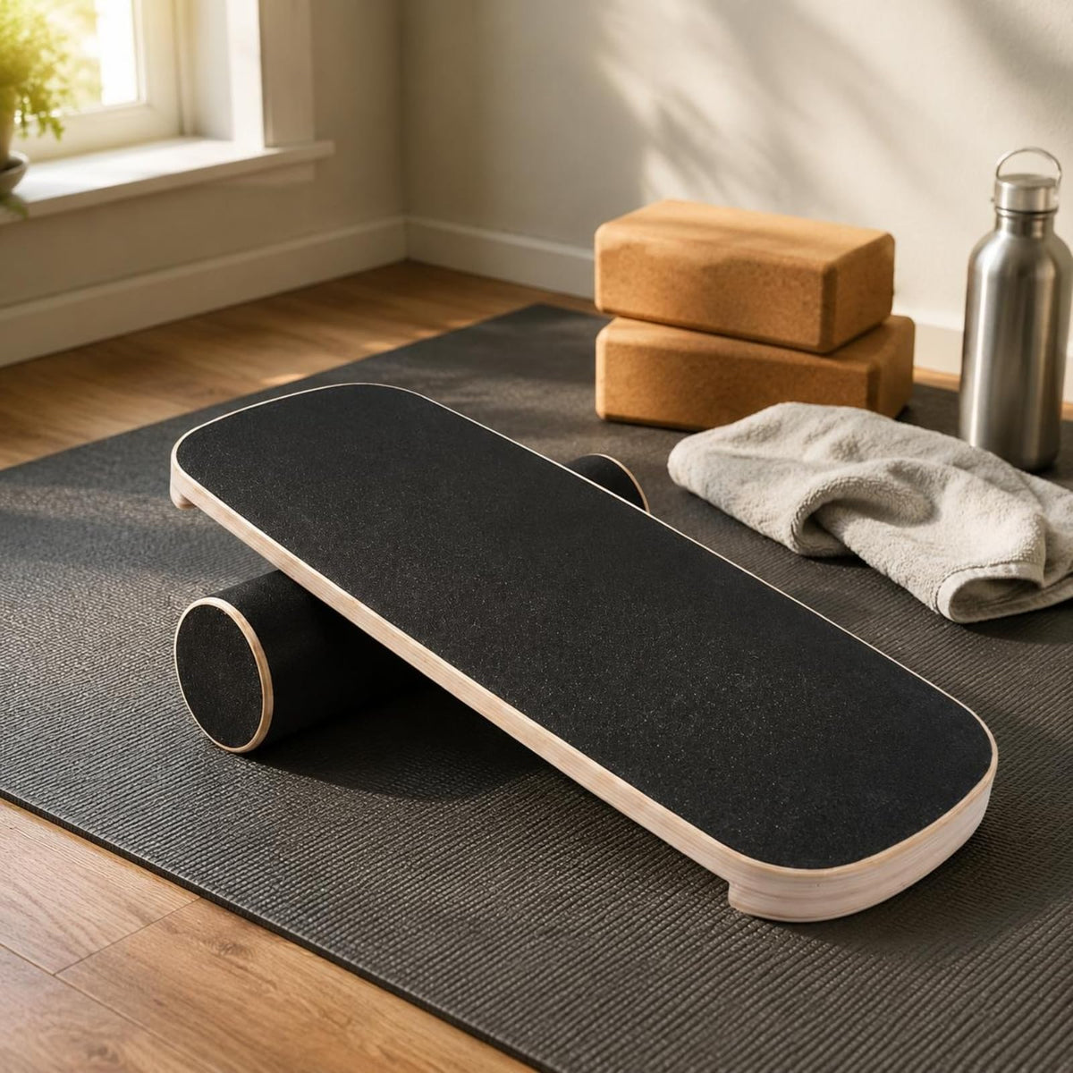 Wooden Balance Board for Surfing Training and Stability Exercises