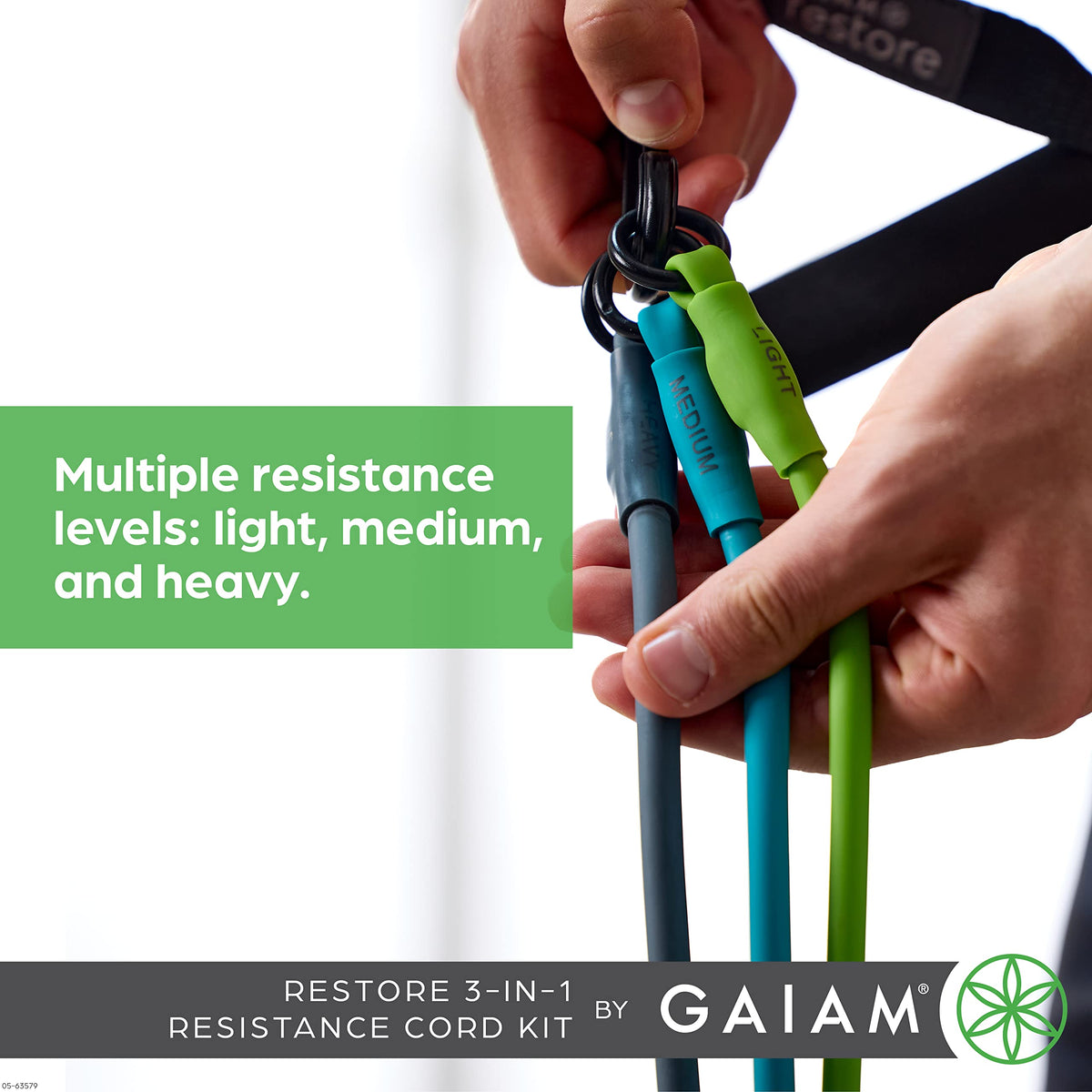 3-in-1 Resistance Band Kit with Handles for Strength Training