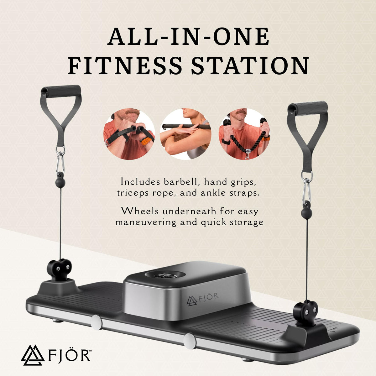 Compact Home Gym Cable Resistance Trainer