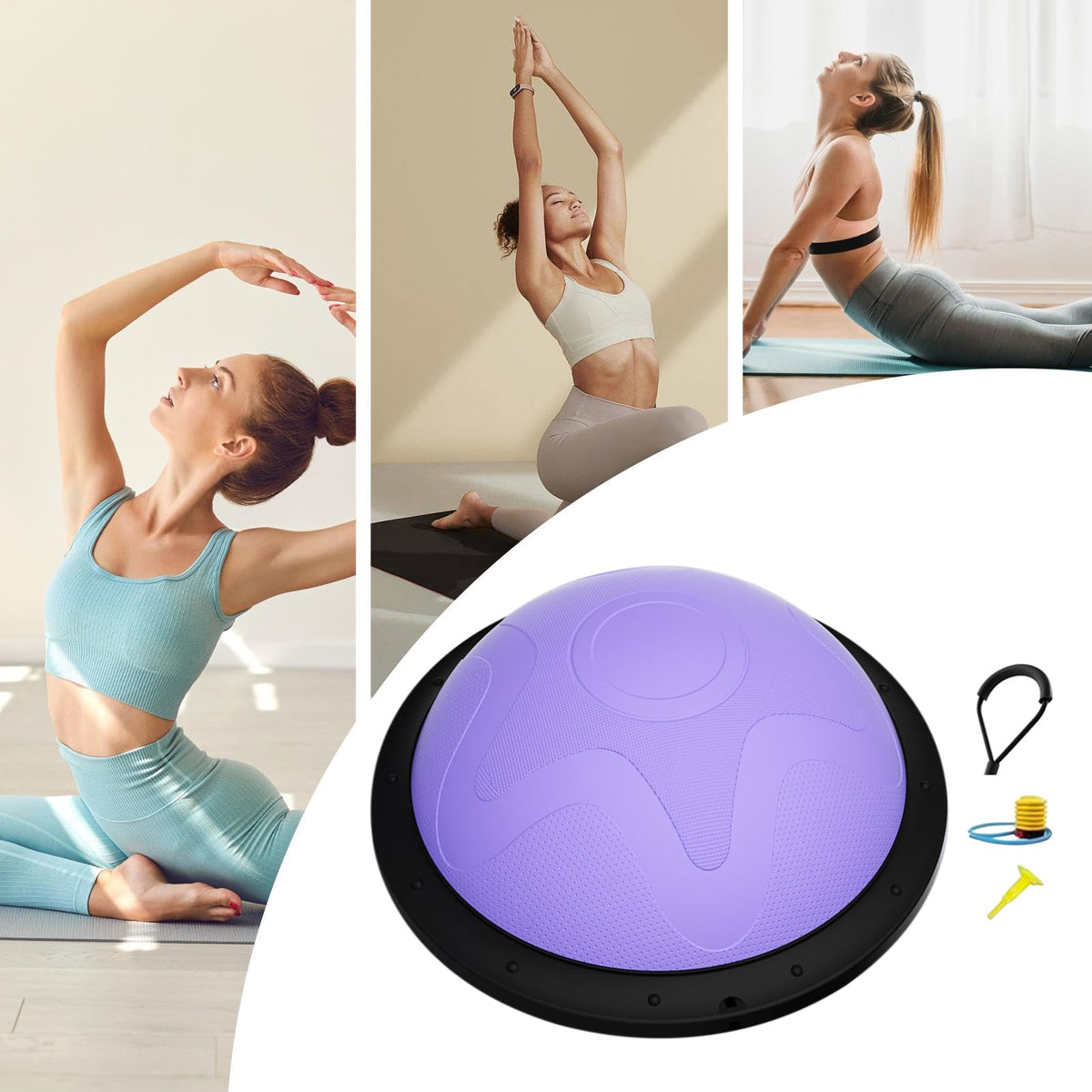 Balance Exercise Ball Half Stability Training Equipment
