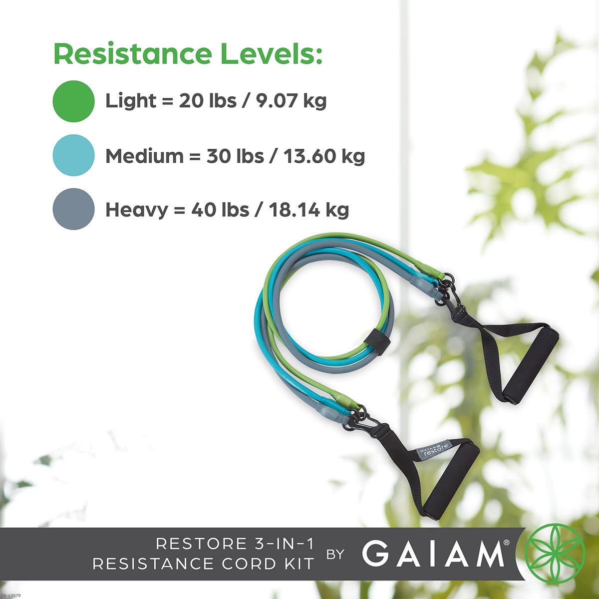 3-in-1 Resistance Band Kit with Handles for Strength Training