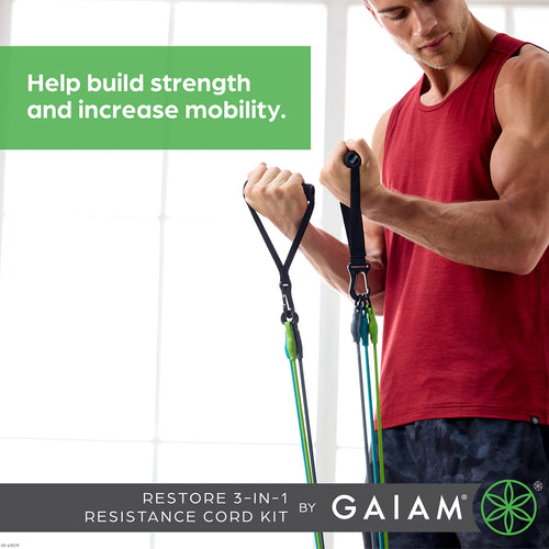 3-in-1 Resistance Band Kit with Handles for Strength Training