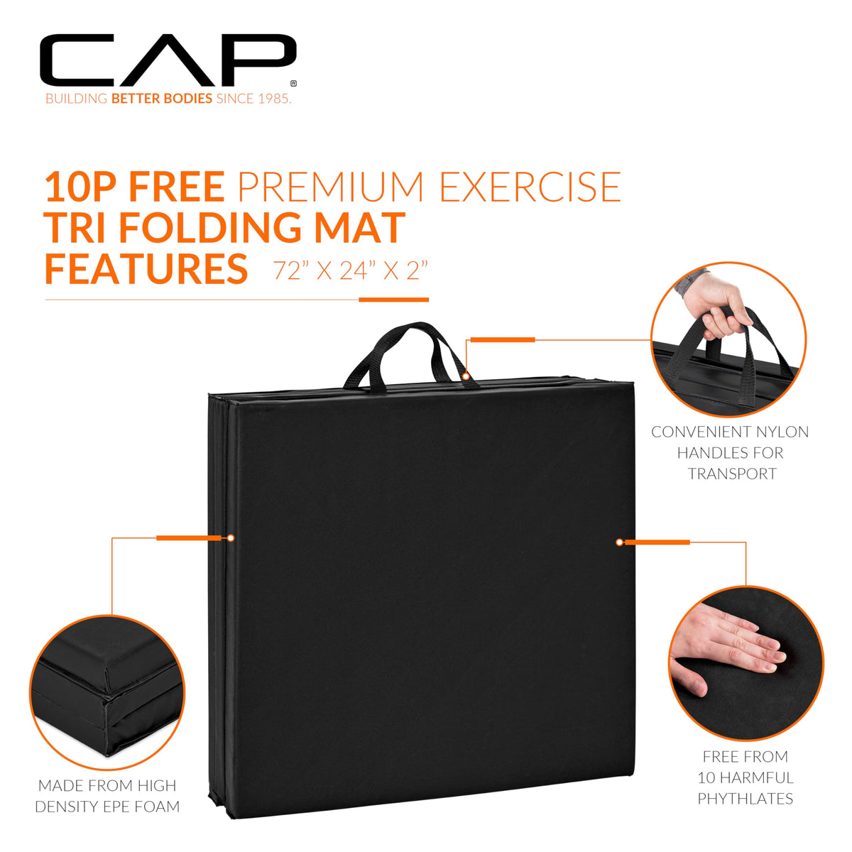 Folding Exercise Mat for Fitness, Aerobics and Home Workouts