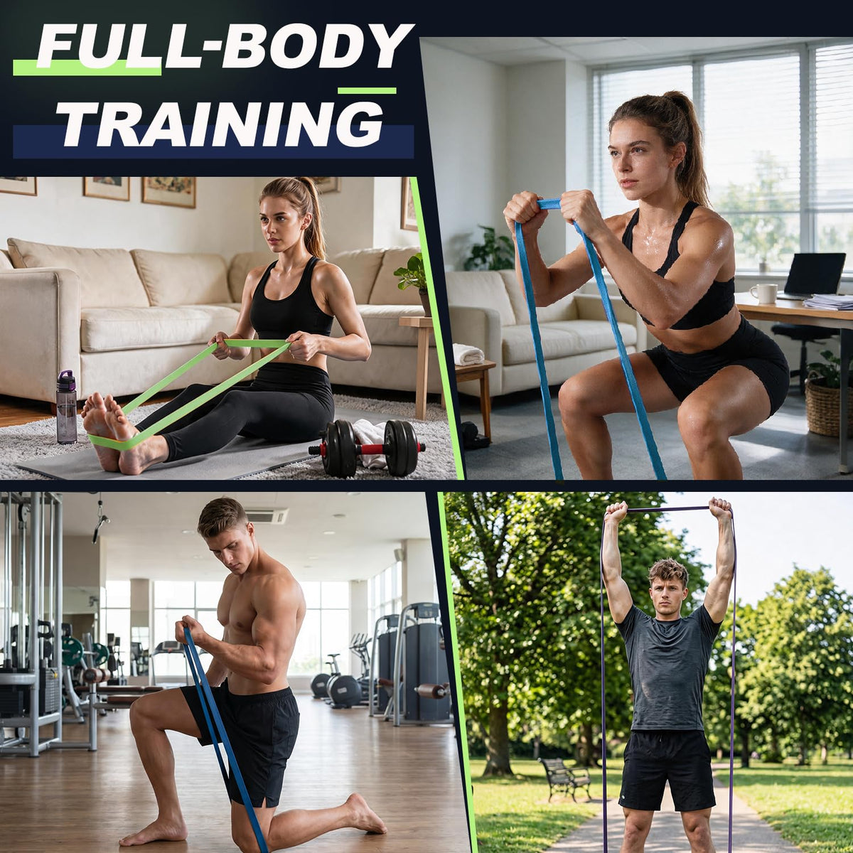 LEEKEY Resistance Bands Set for Pull Up Assistance & Exercise
