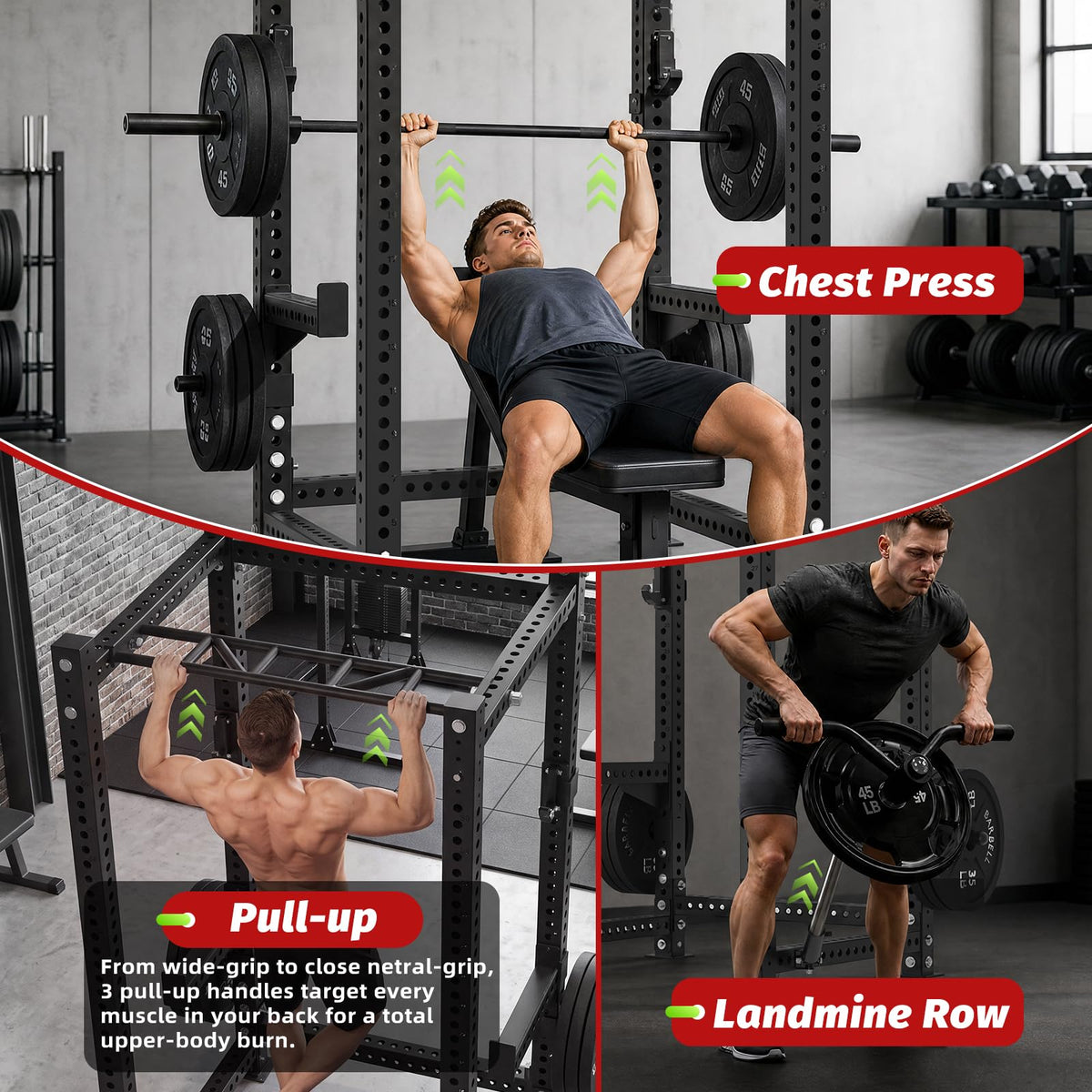 JFHID Commercial Power Cage, Multi-Function Power Rack