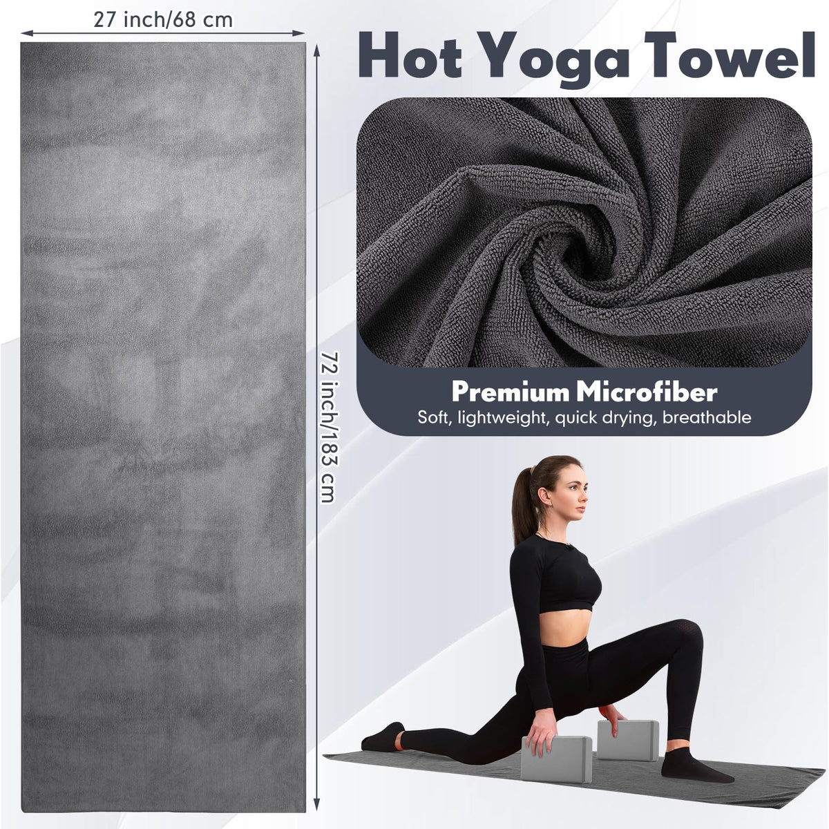 14-Piece Yoga Kit with Blocks, Strap, Bands and Massage Ball for Home Workouts