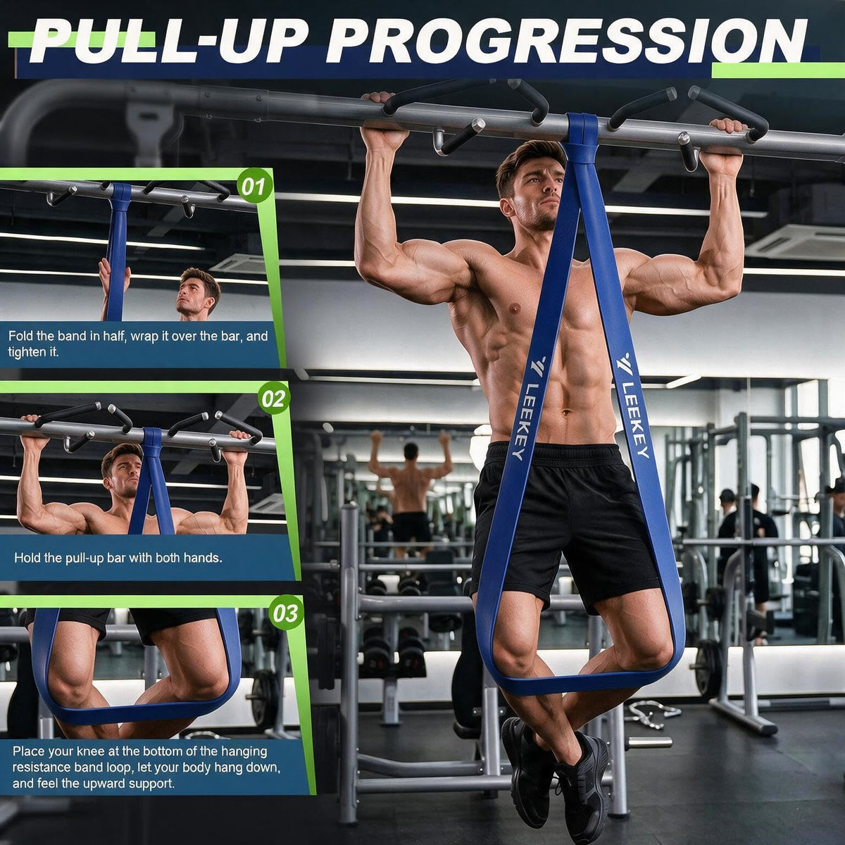 LEEKEY Resistance Bands Set for Pull Up Assistance & Exercise