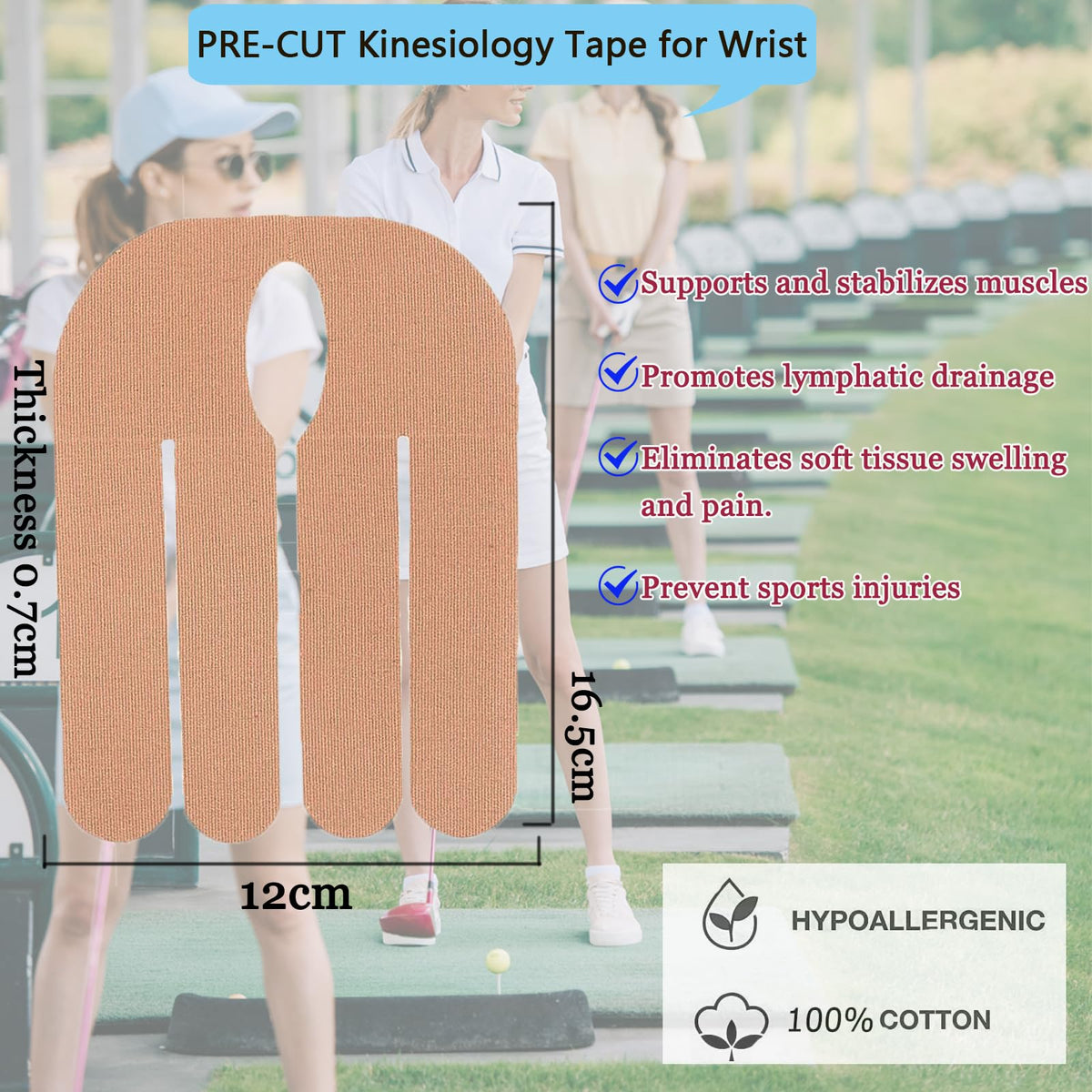 Kinesiology Tape for Wrist Precut
