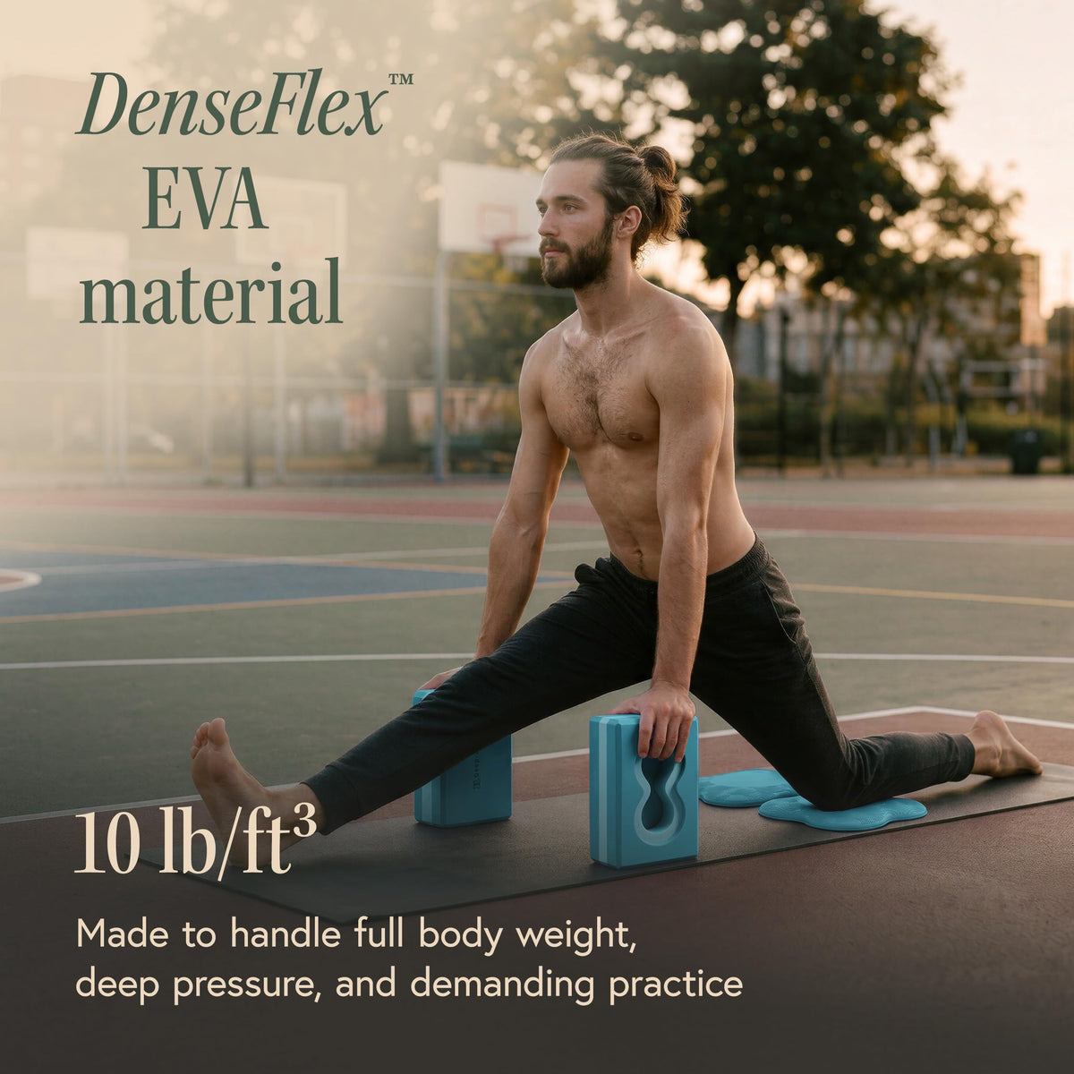 Yoga Block Set with Wrist Support, Knee Pads and Strap for Practice